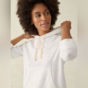 Women's Cream Lightweight Hoodie Sweatshirt